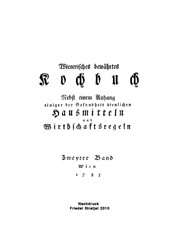 Wienerisches Kochbuch 1785