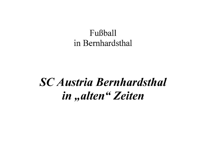 Fußball in Bernhardsthal