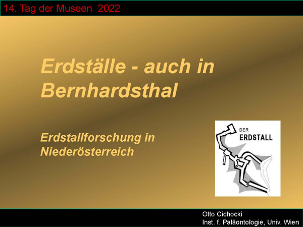 Dr. Otto Cichocki Erdstallforschung in NÖ
