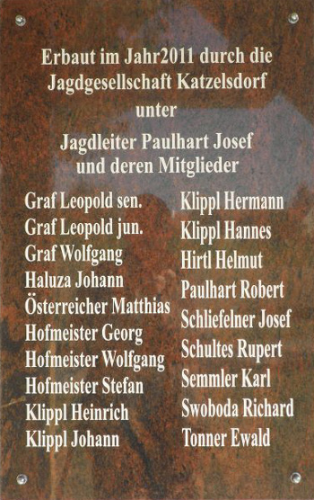 Widmungstafel 2011